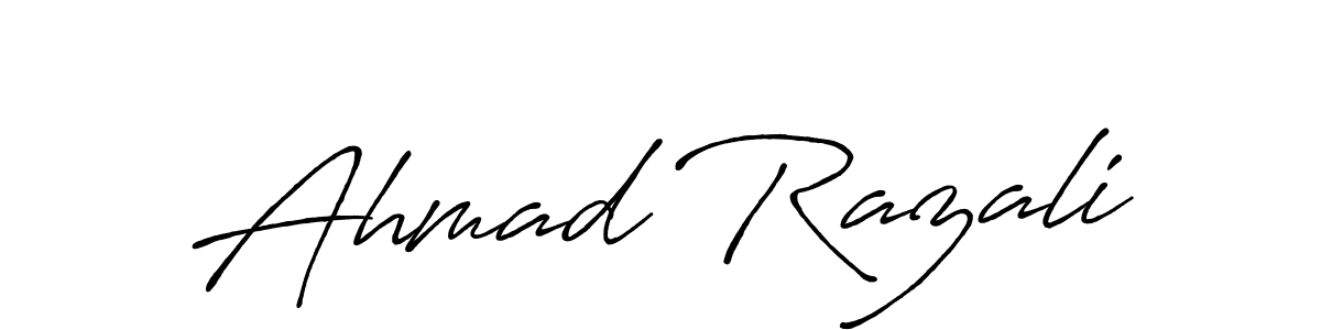 Also we have Ahmad Razali name is the best signature style. Create professional handwritten signature collection using Antro_Vectra_Bolder autograph style. Ahmad Razali signature style 7 images and pictures png