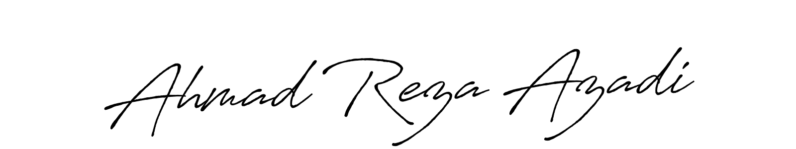 Create a beautiful signature design for name Ahmad Reza Azadi. With this signature (Antro_Vectra_Bolder) fonts, you can make a handwritten signature for free. Ahmad Reza Azadi signature style 7 images and pictures png