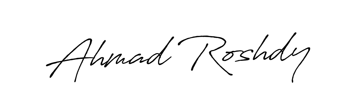 Make a beautiful signature design for name Ahmad Roshdy. Use this online signature maker to create a handwritten signature for free. Ahmad Roshdy signature style 7 images and pictures png