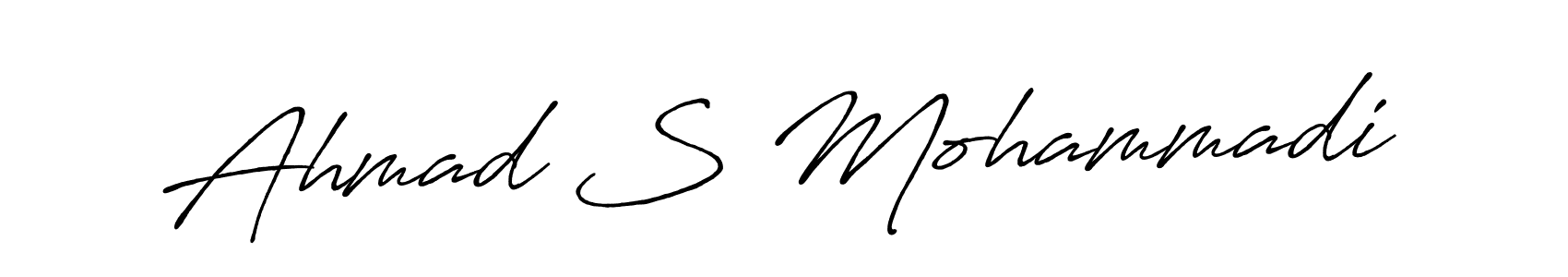 You should practise on your own different ways (Antro_Vectra_Bolder) to write your name (Ahmad S Mohammadi) in signature. don't let someone else do it for you. Ahmad S Mohammadi signature style 7 images and pictures png