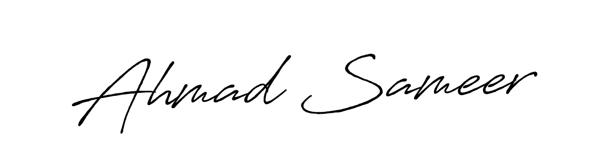 Design your own signature with our free online signature maker. With this signature software, you can create a handwritten (Antro_Vectra_Bolder) signature for name Ahmad Sameer. Ahmad Sameer signature style 7 images and pictures png