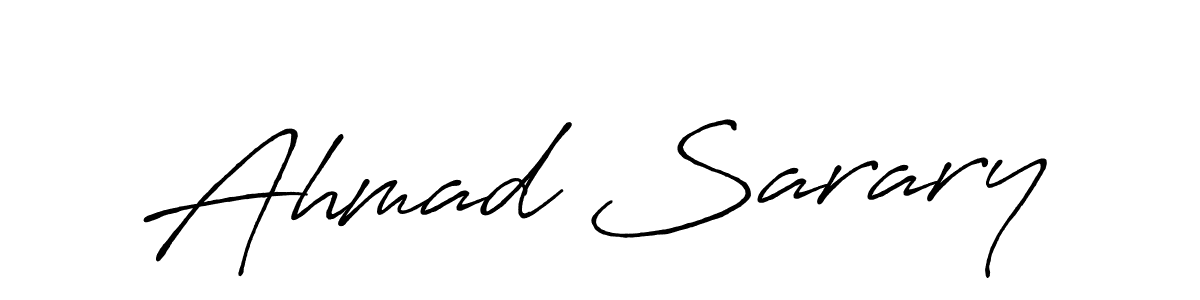 Create a beautiful signature design for name Ahmad Sarary. With this signature (Antro_Vectra_Bolder) fonts, you can make a handwritten signature for free. Ahmad Sarary signature style 7 images and pictures png