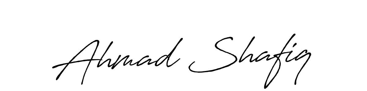 Make a beautiful signature design for name Ahmad Shafiq. With this signature (Antro_Vectra_Bolder) style, you can create a handwritten signature for free. Ahmad Shafiq signature style 7 images and pictures png