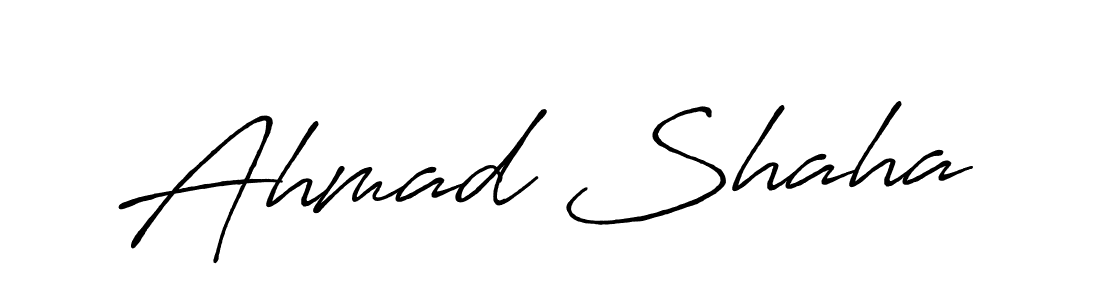 Create a beautiful signature design for name Ahmad Shaha. With this signature (Antro_Vectra_Bolder) fonts, you can make a handwritten signature for free. Ahmad Shaha signature style 7 images and pictures png