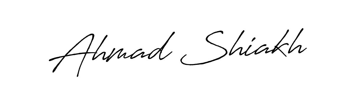 This is the best signature style for the Ahmad Shiakh name. Also you like these signature font (Antro_Vectra_Bolder). Mix name signature. Ahmad Shiakh signature style 7 images and pictures png