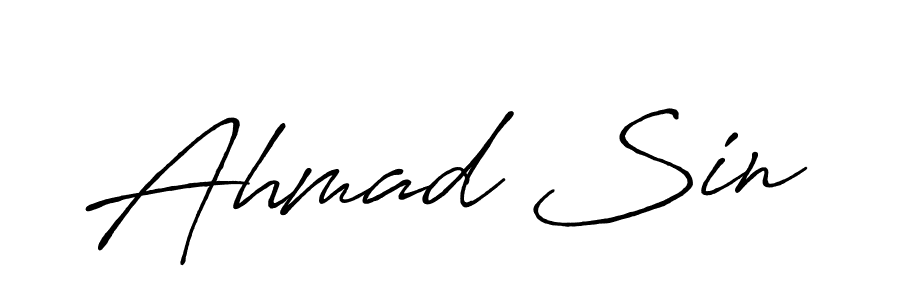 Create a beautiful signature design for name Ahmad Sin. With this signature (Antro_Vectra_Bolder) fonts, you can make a handwritten signature for free. Ahmad Sin signature style 7 images and pictures png