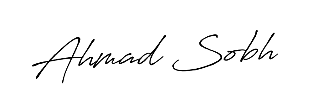 Make a beautiful signature design for name Ahmad Sobh. With this signature (Antro_Vectra_Bolder) style, you can create a handwritten signature for free. Ahmad Sobh signature style 7 images and pictures png