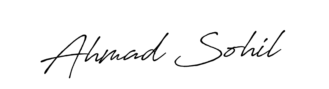 Design your own signature with our free online signature maker. With this signature software, you can create a handwritten (Antro_Vectra_Bolder) signature for name Ahmad Sohil. Ahmad Sohil signature style 7 images and pictures png