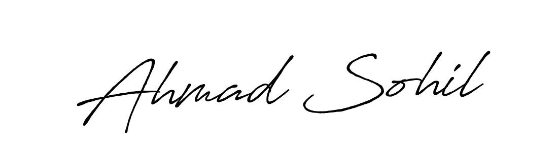 Design your own signature with our free online signature maker. With this signature software, you can create a handwritten (Antro_Vectra_Bolder) signature for name Ahmad Sohil. Ahmad Sohil signature style 7 images and pictures png