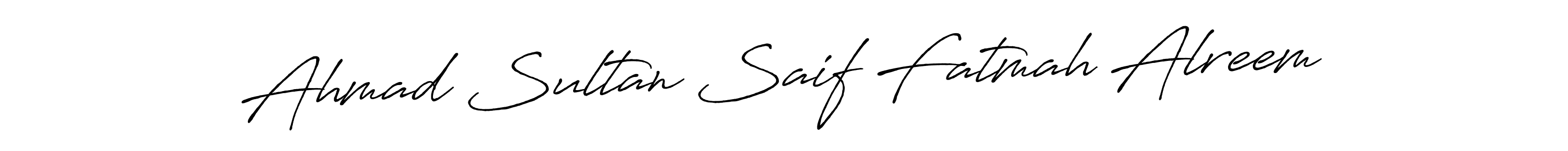 Use a signature maker to create a handwritten signature online. With this signature software, you can design (Antro_Vectra_Bolder) your own signature for name Ahmad Sultan Saif Fatmah Alreem. Ahmad Sultan Saif Fatmah Alreem signature style 7 images and pictures png