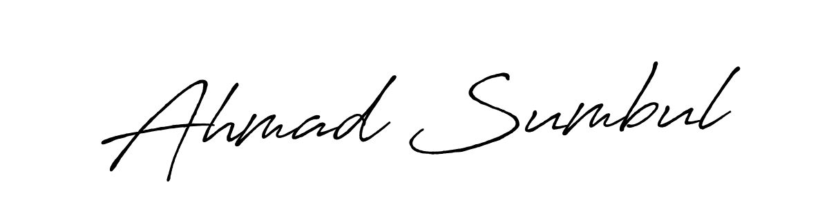 Ahmad Sumbul stylish signature style. Best Handwritten Sign (Antro_Vectra_Bolder) for my name. Handwritten Signature Collection Ideas for my name Ahmad Sumbul. Ahmad Sumbul signature style 7 images and pictures png
