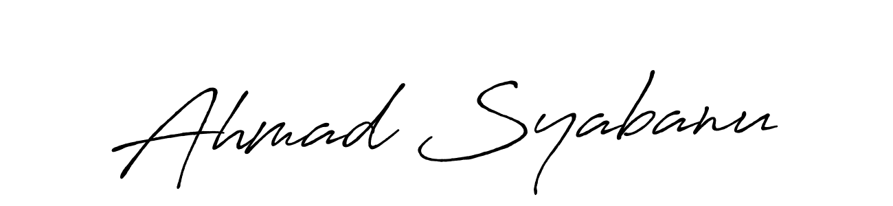 Create a beautiful signature design for name Ahmad Syabanu. With this signature (Antro_Vectra_Bolder) fonts, you can make a handwritten signature for free. Ahmad Syabanu signature style 7 images and pictures png