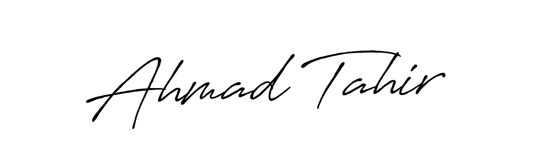 Make a beautiful signature design for name Ahmad Tahir. With this signature (Antro_Vectra_Bolder) style, you can create a handwritten signature for free. Ahmad Tahir signature style 7 images and pictures png