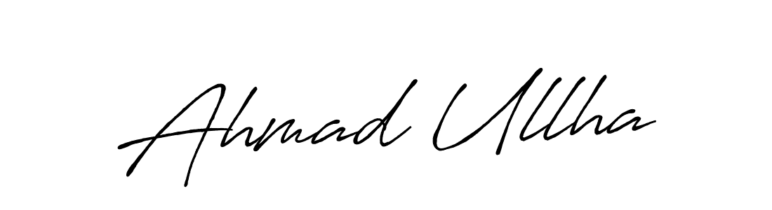 Antro_Vectra_Bolder is a professional signature style that is perfect for those who want to add a touch of class to their signature. It is also a great choice for those who want to make their signature more unique. Get Ahmad Ullha name to fancy signature for free. Ahmad Ullha signature style 7 images and pictures png