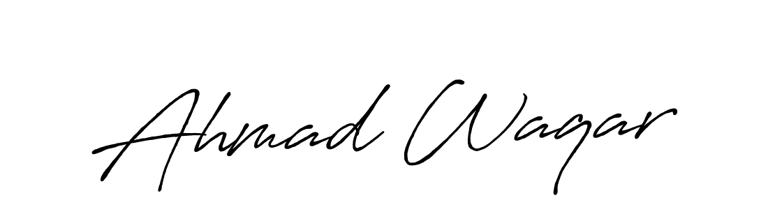 Ahmad Waqar stylish signature style. Best Handwritten Sign (Antro_Vectra_Bolder) for my name. Handwritten Signature Collection Ideas for my name Ahmad Waqar. Ahmad Waqar signature style 7 images and pictures png