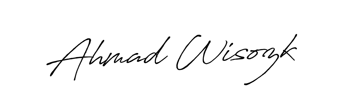 Use a signature maker to create a handwritten signature online. With this signature software, you can design (Antro_Vectra_Bolder) your own signature for name Ahmad Wisozk. Ahmad Wisozk signature style 7 images and pictures png