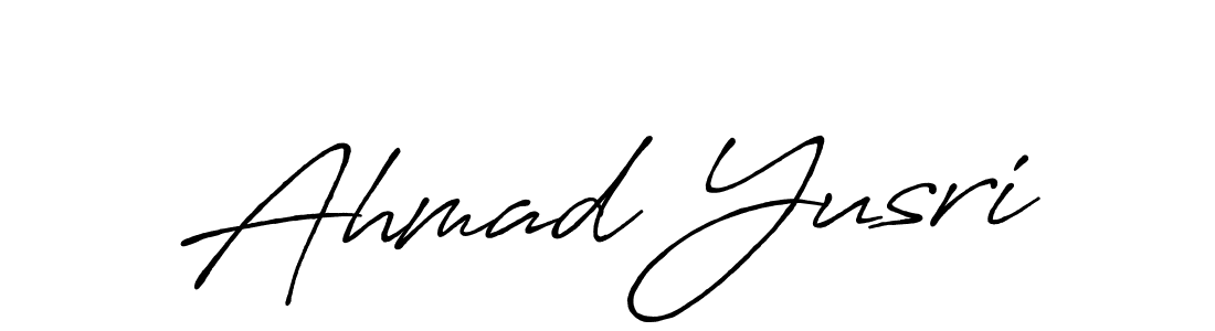 Design your own signature with our free online signature maker. With this signature software, you can create a handwritten (Antro_Vectra_Bolder) signature for name Ahmad Yusri. Ahmad Yusri signature style 7 images and pictures png