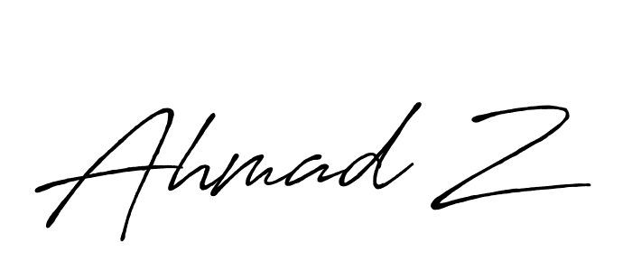 This is the best signature style for the Ahmad Z name. Also you like these signature font (Antro_Vectra_Bolder). Mix name signature. Ahmad Z signature style 7 images and pictures png