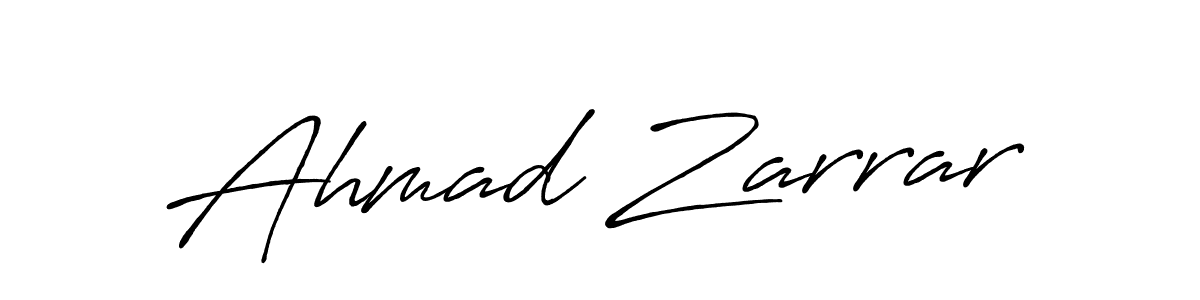 Design your own signature with our free online signature maker. With this signature software, you can create a handwritten (Antro_Vectra_Bolder) signature for name Ahmad Zarrar. Ahmad Zarrar signature style 7 images and pictures png