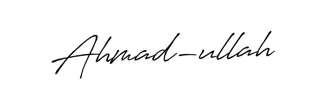 Use a signature maker to create a handwritten signature online. With this signature software, you can design (Antro_Vectra_Bolder) your own signature for name Ahmad-ullah. Ahmad-ullah signature style 7 images and pictures png