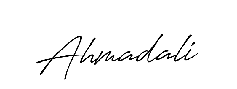 Make a beautiful signature design for name Ahmadali. With this signature (Antro_Vectra_Bolder) style, you can create a handwritten signature for free. Ahmadali signature style 7 images and pictures png