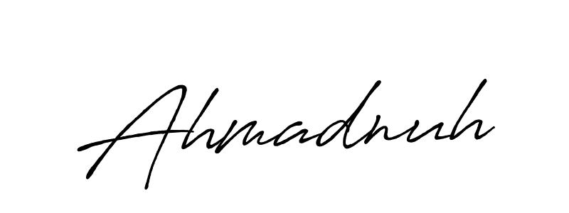 How to make Ahmadnuh signature? Antro_Vectra_Bolder is a professional autograph style. Create handwritten signature for Ahmadnuh name. Ahmadnuh signature style 7 images and pictures png