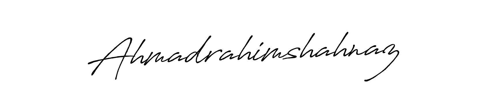 Use a signature maker to create a handwritten signature online. With this signature software, you can design (Antro_Vectra_Bolder) your own signature for name Ahmadrahimshahnaz. Ahmadrahimshahnaz signature style 7 images and pictures png
