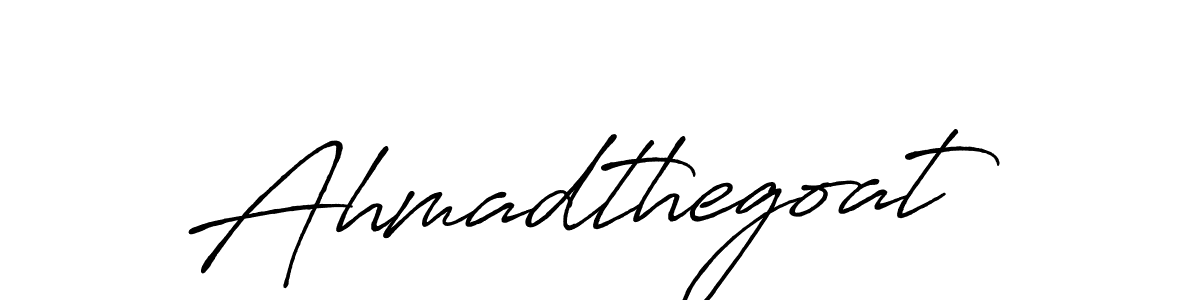 Use a signature maker to create a handwritten signature online. With this signature software, you can design (Antro_Vectra_Bolder) your own signature for name Ahmadthegoat. Ahmadthegoat signature style 7 images and pictures png