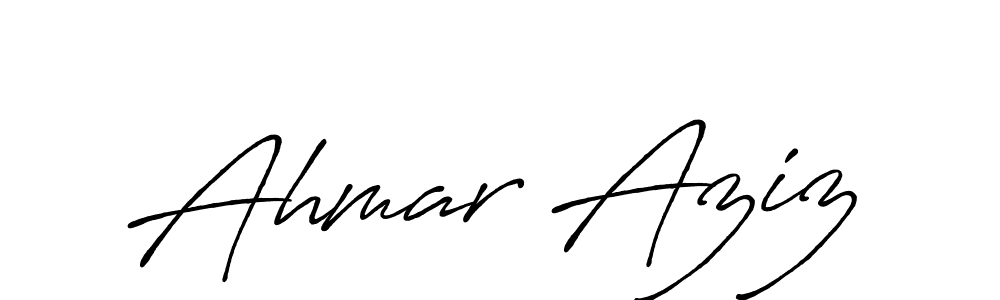 Design your own signature with our free online signature maker. With this signature software, you can create a handwritten (Antro_Vectra_Bolder) signature for name Ahmar Aziz. Ahmar Aziz signature style 7 images and pictures png