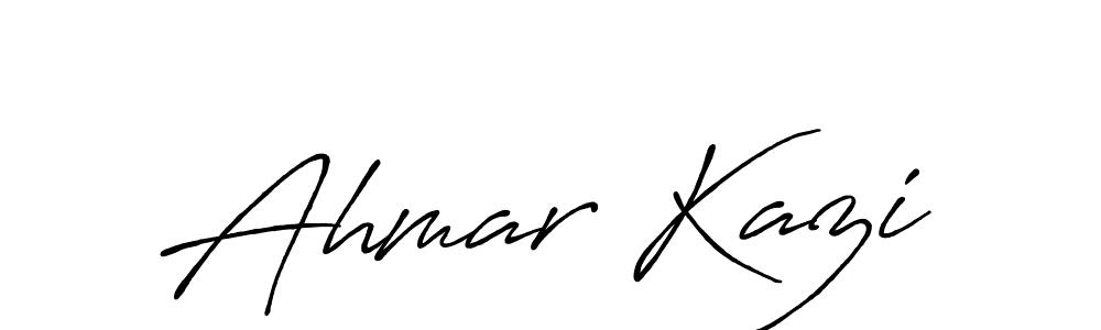 Also You can easily find your signature by using the search form. We will create Ahmar Kazi name handwritten signature images for you free of cost using Antro_Vectra_Bolder sign style. Ahmar Kazi signature style 7 images and pictures png