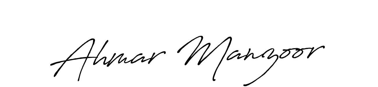 Ahmar Manzoor stylish signature style. Best Handwritten Sign (Antro_Vectra_Bolder) for my name. Handwritten Signature Collection Ideas for my name Ahmar Manzoor. Ahmar Manzoor signature style 7 images and pictures png