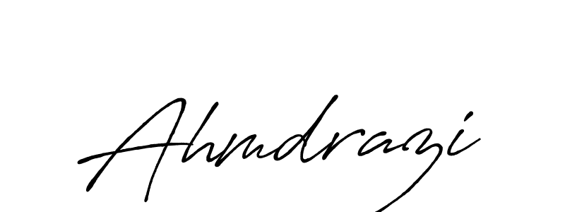 Similarly Antro_Vectra_Bolder is the best handwritten signature design. Signature creator online .You can use it as an online autograph creator for name Ahmdrazi. Ahmdrazi signature style 7 images and pictures png