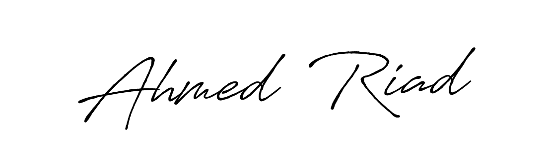 It looks lik you need a new signature style for name Ahmed  Riad. Design unique handwritten (Antro_Vectra_Bolder) signature with our free signature maker in just a few clicks. Ahmed  Riad signature style 7 images and pictures png