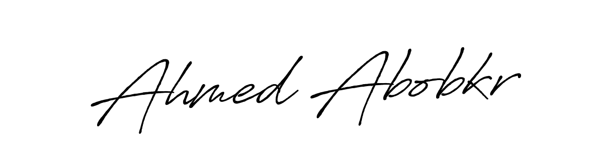 Use a signature maker to create a handwritten signature online. With this signature software, you can design (Antro_Vectra_Bolder) your own signature for name Ahmed Abobkr. Ahmed Abobkr signature style 7 images and pictures png