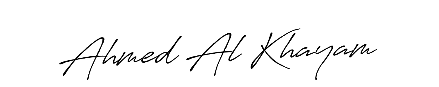 The best way (Antro_Vectra_Bolder) to make a short signature is to pick only two or three words in your name. The name Ahmed Al Khayam include a total of six letters. For converting this name. Ahmed Al Khayam signature style 7 images and pictures png