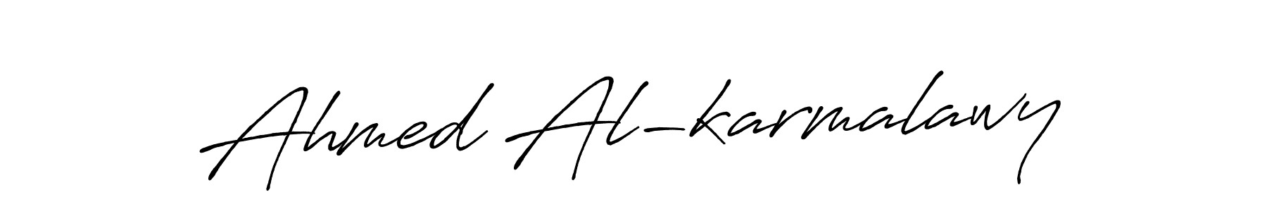 Ahmed Al-karmalawy stylish signature style. Best Handwritten Sign (Antro_Vectra_Bolder) for my name. Handwritten Signature Collection Ideas for my name Ahmed Al-karmalawy. Ahmed Al-karmalawy signature style 7 images and pictures png