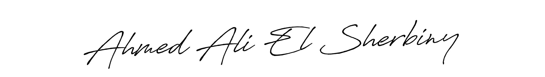 Antro_Vectra_Bolder is a professional signature style that is perfect for those who want to add a touch of class to their signature. It is also a great choice for those who want to make their signature more unique. Get Ahmed Ali El Sherbiny name to fancy signature for free. Ahmed Ali El Sherbiny signature style 7 images and pictures png