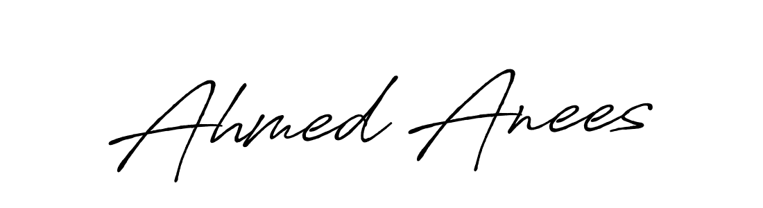Use a signature maker to create a handwritten signature online. With this signature software, you can design (Antro_Vectra_Bolder) your own signature for name Ahmed Anees. Ahmed Anees signature style 7 images and pictures png