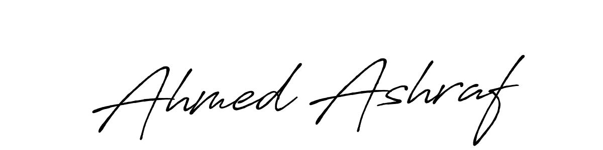 Ahmed Ashraf stylish signature style. Best Handwritten Sign (Antro_Vectra_Bolder) for my name. Handwritten Signature Collection Ideas for my name Ahmed Ashraf. Ahmed Ashraf signature style 7 images and pictures png