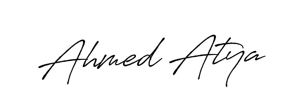Use a signature maker to create a handwritten signature online. With this signature software, you can design (Antro_Vectra_Bolder) your own signature for name Ahmed Atya. Ahmed Atya signature style 7 images and pictures png