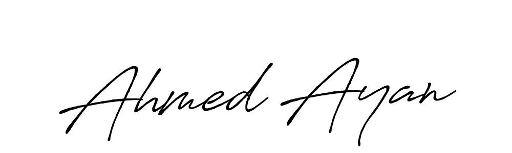 Ahmed Ayan stylish signature style. Best Handwritten Sign (Antro_Vectra_Bolder) for my name. Handwritten Signature Collection Ideas for my name Ahmed Ayan. Ahmed Ayan signature style 7 images and pictures png
