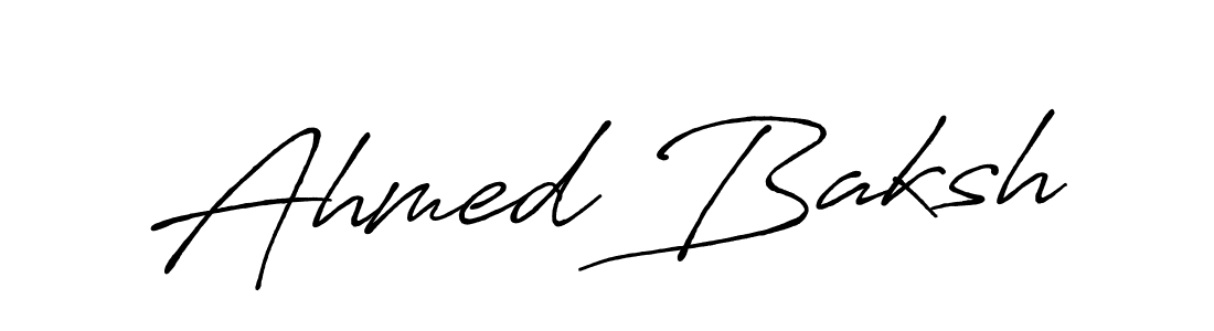 Also we have Ahmed Baksh name is the best signature style. Create professional handwritten signature collection using Antro_Vectra_Bolder autograph style. Ahmed Baksh signature style 7 images and pictures png