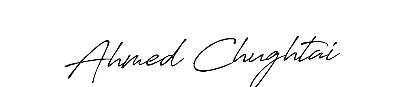 Use a signature maker to create a handwritten signature online. With this signature software, you can design (Antro_Vectra_Bolder) your own signature for name Ahmed Chughtai. Ahmed Chughtai signature style 7 images and pictures png