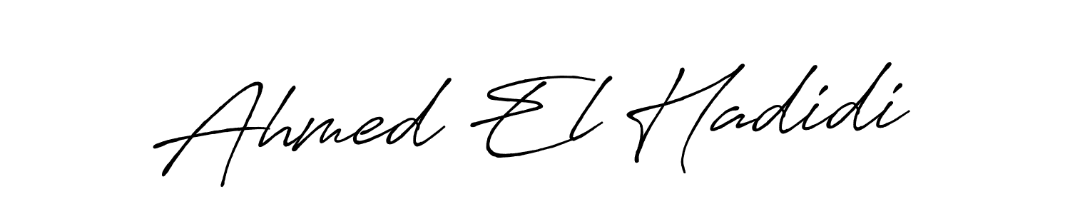 Also You can easily find your signature by using the search form. We will create Ahmed El Hadidi name handwritten signature images for you free of cost using Antro_Vectra_Bolder sign style. Ahmed El Hadidi signature style 7 images and pictures png