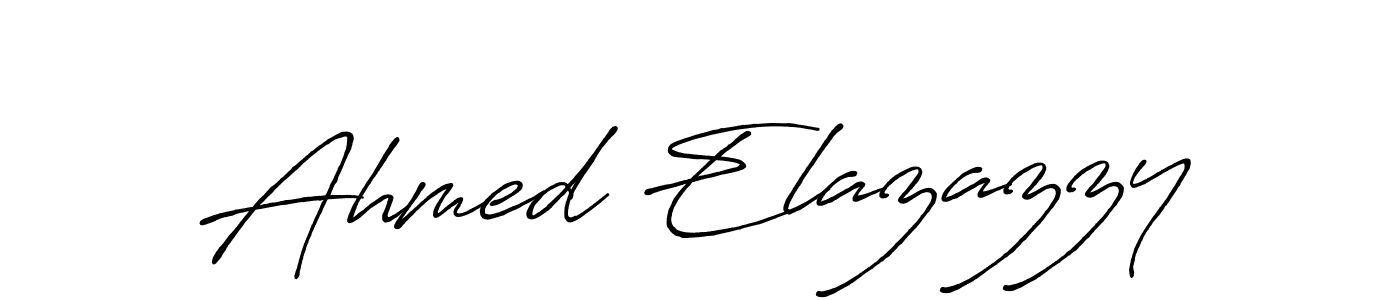 Use a signature maker to create a handwritten signature online. With this signature software, you can design (Antro_Vectra_Bolder) your own signature for name Ahmed Elazazzy. Ahmed Elazazzy signature style 7 images and pictures png