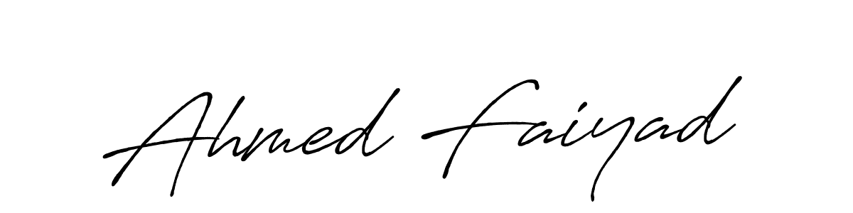 Make a beautiful signature design for name Ahmed Faiyad. With this signature (Antro_Vectra_Bolder) style, you can create a handwritten signature for free. Ahmed Faiyad signature style 7 images and pictures png