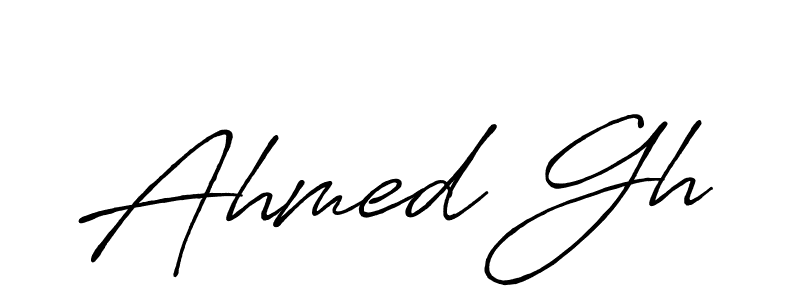 Use a signature maker to create a handwritten signature online. With this signature software, you can design (Antro_Vectra_Bolder) your own signature for name Ahmed Gh. Ahmed Gh signature style 7 images and pictures png