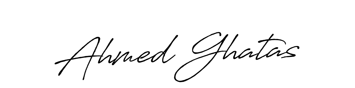 Ahmed Ghatas stylish signature style. Best Handwritten Sign (Antro_Vectra_Bolder) for my name. Handwritten Signature Collection Ideas for my name Ahmed Ghatas. Ahmed Ghatas signature style 7 images and pictures png
