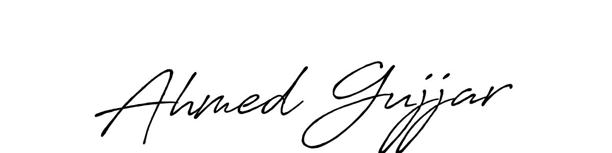 Also we have Ahmed Gujjar name is the best signature style. Create professional handwritten signature collection using Antro_Vectra_Bolder autograph style. Ahmed Gujjar signature style 7 images and pictures png