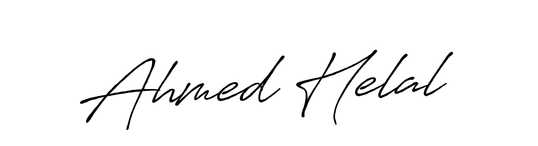 Ahmed Helal stylish signature style. Best Handwritten Sign (Antro_Vectra_Bolder) for my name. Handwritten Signature Collection Ideas for my name Ahmed Helal. Ahmed Helal signature style 7 images and pictures png